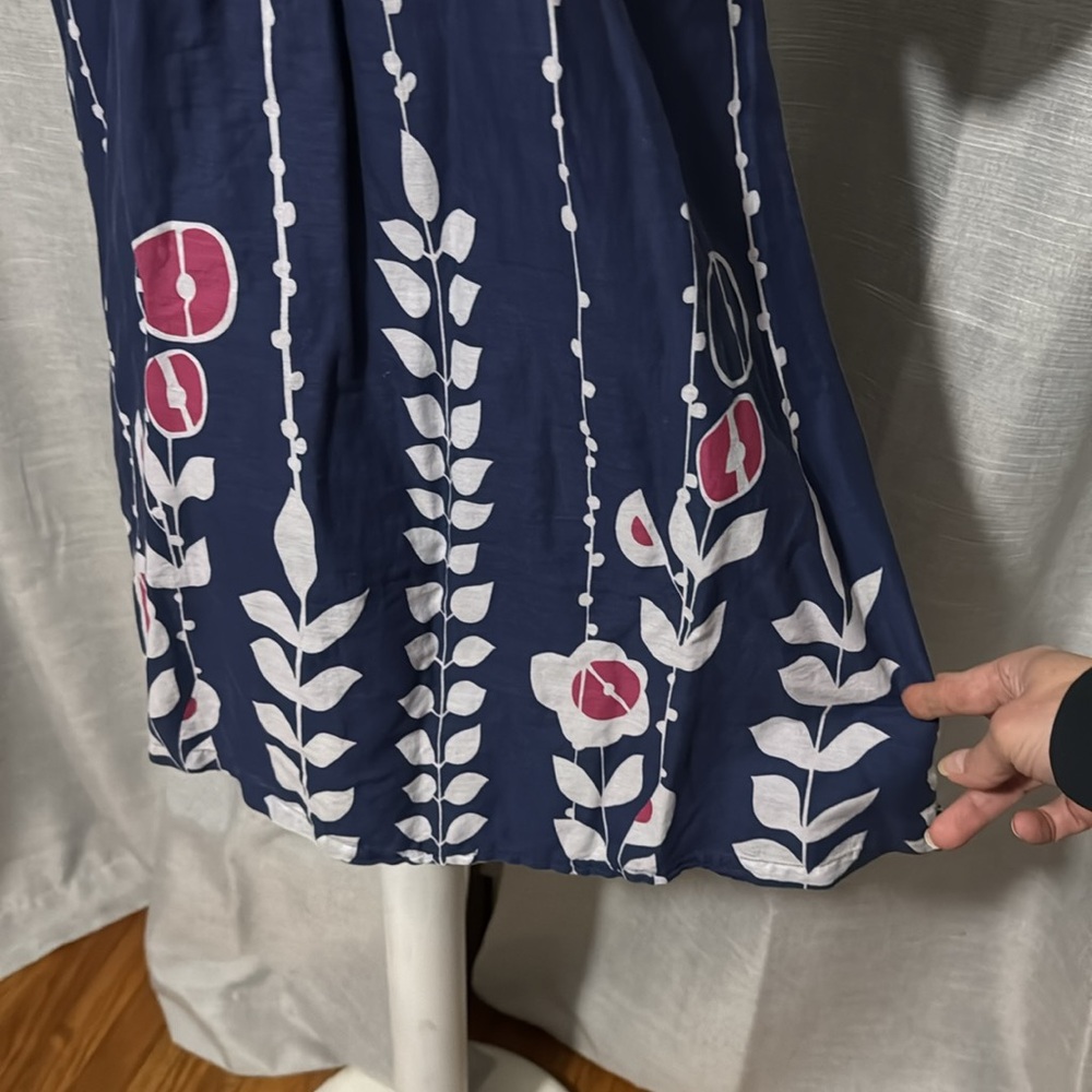 Shiraleah Dress-Sz S-Cotton-Blue/White/Pink-Floral-Lined-EUC - Picture 6 of 15